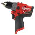 Milwaukee Cordless Hammer Drill, 12 VDC, 1/2" Chuck Size, 0 to 25, 500 Blows per Minute