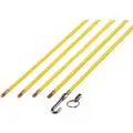 Westward Fish Stick: 1/4 in Rod Dia, 24 ft, Bullet Nose/Single Hook End, 5 Rods Included