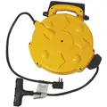 125 VAC Commercial Retractable Cord Reel; Number of Outlets: 4, Cord Included: Yes