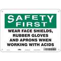 Safety Sign,10&quot; W,7" H,0.055"