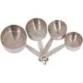 1/4, 1/3, 1/2, 1 Cup Stainless Steel Measuring Cup Set, Gray