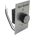 Fantech Speed Control, Black, Brushed Aluminum, 5, 115 Voltage, 2" Width (In.), 4" Height (In.)