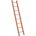 Louisville 8 ft. Fiberglass Straight Ladder with 300 lb. Load Capacity, D-Rungs