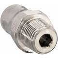 Male Connector: Nickel Plated Brass, Push-to-Connect x MBSPT, For 4 mm Tube OD, 1/8 in Pipe Size