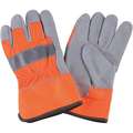 Condor Leather Gloves: L ( 9 ), Cowhide, Premium, Glove, Full Finger, Safety Cuff, Wing Thumb, 1 PR