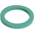 Cam and Groove Gasket: 1 in For Coupling Size, Green, 1 9/16 in Outside Dia, Flat, 0.25 in Thick