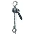 Lever Chain Hoist, 550 lb Load Capacity, 10 ft Hoist Lift, 13/16" Hook Opening