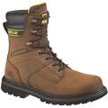 Cat Footwear 8" Work Boot, 9-1/2, M, Men's, Brown, Steel Toe Type, 1 PR