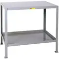 Fixed Height Work Table, Steel, 24" Depth, 32-1/2" Height, 60" Width,2000 lb. Load Capacity