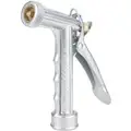 Gilmour Water Nozzle: 60 psi Max. Pressure, Trigger, 3/4 in GHT, Brass Stem/Steel Exterior, Metal