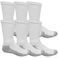 Fruit Of The Loom Socks: Crew, Men's, 6 to 12 Fits Shoe Size, White, Cotton, FRUIT OF THE LOOM, 10 to 13, 6 PK