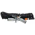 Phillips 15 ft. Dual to Single Pole Liftgate Cord, Coiled, 4 AWG, Metal Plugs, Black