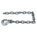 Safety Chain,Silver,3/8" Sz,6-29/32"W