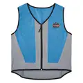 Cooling Vest: Evaporative - Soak, XL, Blue, PVA, Up to 4 hr, Zipper, 4 hours