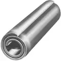 Spring Pin: Coiled, Steel, Spring Steel, Plain, 5/16 in Outside Dia., 1 in Fastener Lg, 5 PK