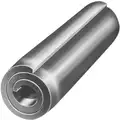Spring Pin, Coiled, Steel, Spring Steel, Plain, 1/2"Outside Dia., 1-3/4" Fastener Length