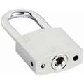 Abloy 1-37/64"H Different-Keyed Padlock, Shackle Type: Open 2"H x 5/16", Silver