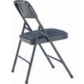 National Public Seating Char-Blue Steel Folding Chair with Blue Seat Color, 4PK