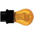 Glass Wedge Mini Bulb, Trade Number 3157NA, 27 Watts, S8, Amber, 12.8 V
