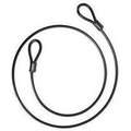 Abus Security Cables: 16 1/2 ft Cable Lg, 25/64 in Cable Dia, Steel, Vinyl, Weather Resistant, ABUS
