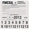 FMCSA Periodic Inspection Label, PK 10