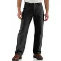 Carhartt Men's Dungaree Work Pants, 100% Ring Spun Cotton Duck, Color: Black, Fits Waist Size: 36" x 36"