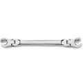 Westward Flare Nut Wrench, Alloy Steel, Chrome, Head Size 10 mm, 12 mm, 6-Point Flare Nut, 7-1/2"