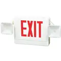 Fulham Firehorse Exit Lighting LED Exit Sign with Emergency Lights with Battery Backup, Red Letters and 1 or 2 Sides, 10-1/4" H x 21-13/16" W