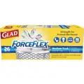 Glad 8 gal. Unscented, Easy Tie, Trash Bags, 0.69 mil Thick, White
