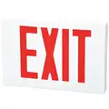 Fulham Firehorse Exit Lighting LED Universal Exit Sign with No Battery Backup, Red Letters and 1 or 2 Sides, 7-3/4" H x 12-1/4" W