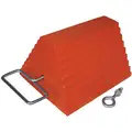General Purpose Single, Rubber Wheel Chock; Max. Vehicle Weight: Not Rated; 8" D x 6" H x 10" W, Orange