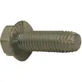 1" Steel Thread Cutting Screw with Hex Washer Serrated Head Type; PK100