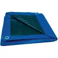 Standard Duty, Polyethylene Tarp; Cut Size: 50 ft. x 80 ft., Blue / Green