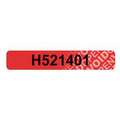 Novavision Inc Polyester Tamper Evident Labels, Acrylic Adhesive, 1/2" X 2-7/8", 250 PK