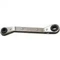 Yellow Jacket 1/4", 3/16", 3/8", 5/16", Ratcheting Box End Wrench, SAE, Chrome Finish, Number of Points: 4