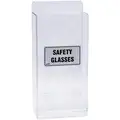 Brady 8" x 4" x 17-1/4" Plastic Economy Visitor Spec Dispenser, Black/Clear; Holds (20) Glasses or Goggles
