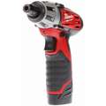 Milwaukee Screwdriver Kit: 1/4 in Hex Drive Size, 0 in-lb to 175 in-lb, 500 RPM Free Speed, (2) 1.5 Ah, 12V DC