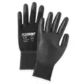 West Chester Protective Gear Coated Gloves: L ( 9 ), Smooth, Polyurethane, Palm, Dipped, 12 PK