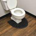 Tough Guy Toilet Floor Mat, 20-3/8"L x 18-29/64"W x 1-11/16"H, Unscented, Black