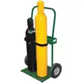 Welding Cylinder Truck,Continuous Frame Flow-Back, 400 lb., Cylinder Capacity 2, 45" H X 27"W