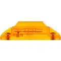 Truck-Lite Clearance Marker Lamp, 35 Series, LED, Yellow Rectangular, 2 Diode, P2, 2 Screw, Fit 'N Forget M/C, .180 Bullet Terminal/Ring Terminal, 12V, Kit, 35001Y