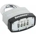 CCL Combination Padlock, Resettable Bottom-Dial Location, 1" Shackle Height