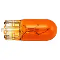 Glass Wedge Mini Bulb, Trade Number WY5W, 5 Watts, T3-1/4, Amber, 13.5 V