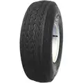 Hi-Run Trailer Tire: 8x3.75 5-4.5, 6 Ply, Rubber/Steel, Tread Pattern SU02