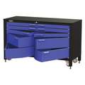 Swivel Pro Series Industrial Premium Duty Rolling Tool Cabinet with 10 Drawers; 24-1/4" D x 35-1/2" H x 60" W