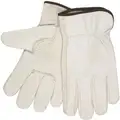 Leather Gloves: 2XL ( 11 ), Cowhide, Premium, Glove, Full Finger, Unlined, Beige, 1 PR