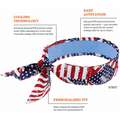Chill-Its By Ergodyne Evaporative Cooling Bandana, PVA and Cotton, Red, White and Blue, Universal,1 EA