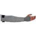 HDPE Sleeve with Thumbhole, 18"L, Hemmed Cuff, gray, Sleeve Size: Universal