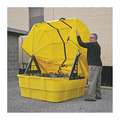 Eagle Covered, HDPE IBC Containment Unit; 400 gal. Spill Capacity, No Drain Included, Yellow
