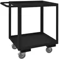 Steel Flat Handle Utility Cart, 1200 lb. Load Capacity, Number of Shelves: 2